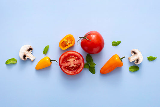 vegetables on a table